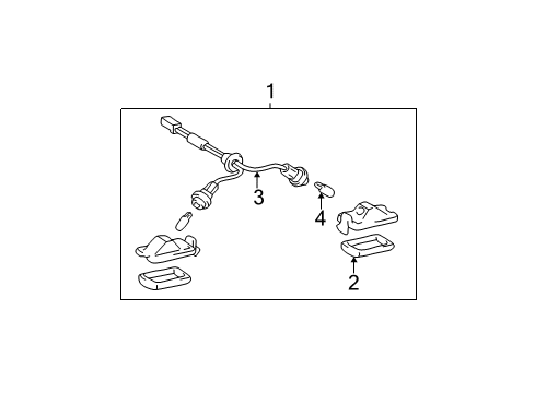 2006 Toyota Solara Bulbs License Lamp Diagram for 81270-AC040