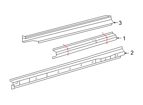 2005 Toyota Tacoma Rocker Panel Rocker Reinforcement Diagram for 61404-04020