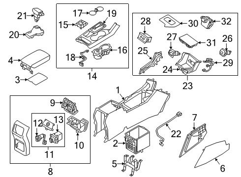 2021 Kia Sportage Traction Control Boot Assembly-Shift LEVE Diagram for 84645D9000