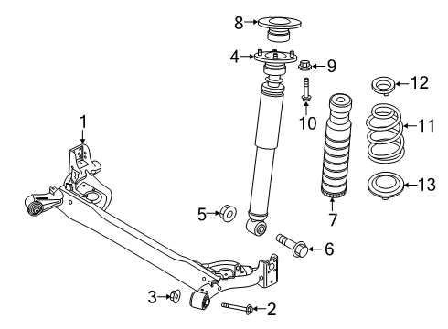 2021 Nissan Kicks Rear Suspension Insulator Assy-Mounting, Shock Absorber Diagram for 55320-9VB0A
