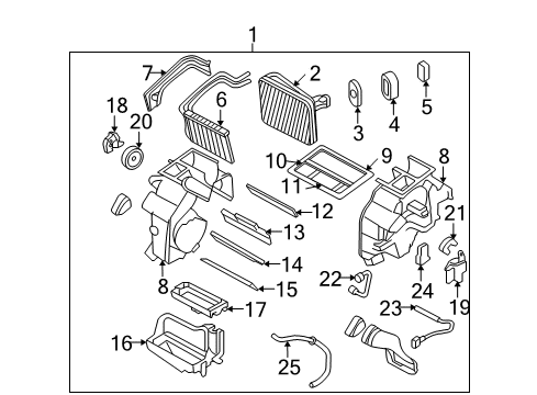 2008 Kia Optima Air Conditioner Expansion Valve Assembly Diagram for 976262G000