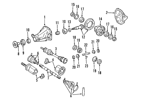 2005 Nissan Murano Rear Axle, Axle Shafts & Joints, Differential, Drive Axles, Propeller Shaft Shaft Assembly PROPELLER Diagram for 37000-CB00A