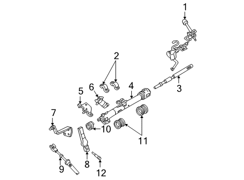 2004 Ford Freestar Automatic Transmission Gear Shift Assembly Diagram for 3F2Z-7210-AA