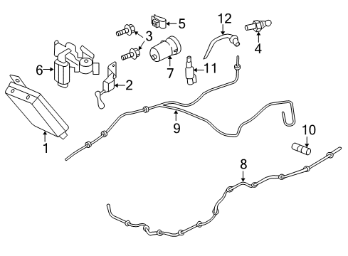 2017 Lincoln Navigator Auto Leveling Components Air Tube Repair Kit Diagram for 2L1Z-5B322-AA