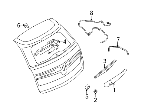 2010 Lincoln MKT Wiper & Washer Components Washer Hose Diagram for AE9Z-17408-A