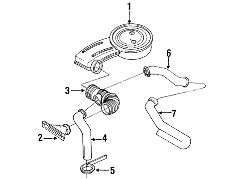 1991 Buick Skylark Air Intake Air Cleaner Diagram for 25098332