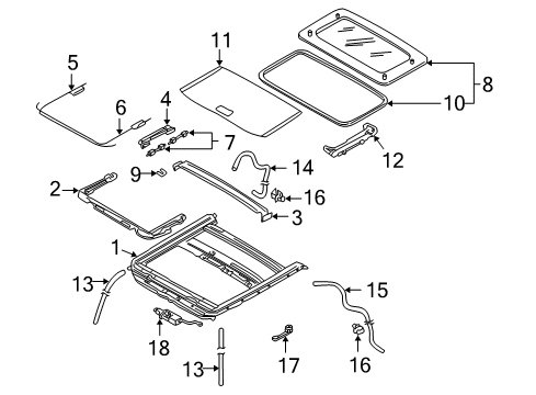 2000 Nissan Maxima Sunroof Switch-SUNROOF Diagram for 25450-2Y900