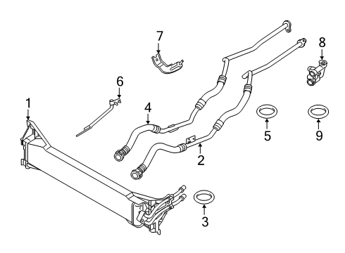 2020 BMW X4 Oil Cooler MOUNTING TRANSMISSION OIL CO Diagram for 17228053483