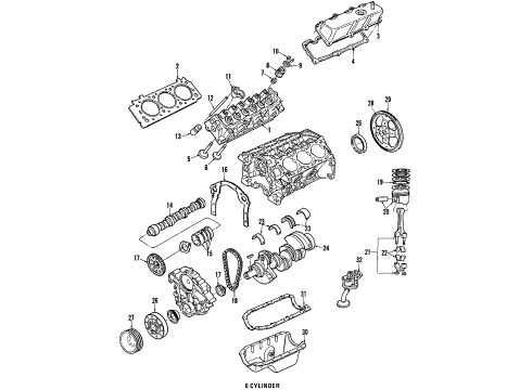 1991 Lincoln Continental Powertrain Control Pressure Valve Diagram for FOSZ-9J460-A