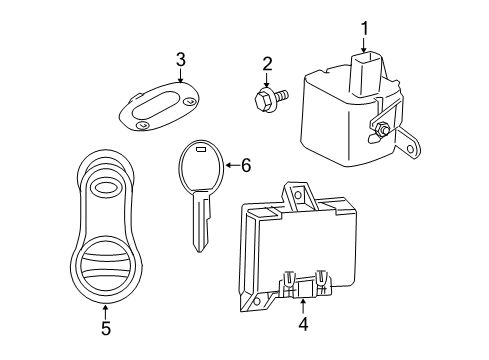 2006 Chrysler PT Cruiser Anti-Theft Components Module-Receiver Diagram for 68242168AD