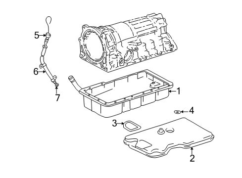 1998 Toyota 4Runner Automatic Transmission Transmission Pan Diagram for 35106-35100