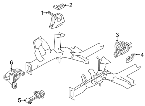 2021 Hyundai Elantra Automatic Transmission Bracket Assembly-Transmission MTG Diagram for 21830-AA000