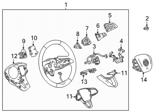 2021 Buick Envision Steering Column & Wheel, Steering Gear & Linkage Module Diagram for 84852074