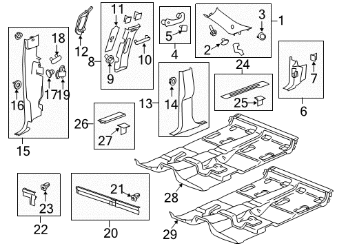 2007 GMC Sierra 1500 Interior Trim - Cab Front Sill Plate Diagram for 15804106