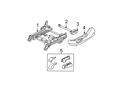 2002 Ford Taurus Tracks & Components Inner Shield Diagram for YF1Z-54621A85-AAC