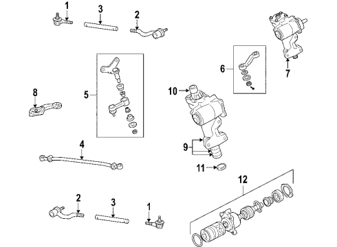 1984 Toyota Celica Steering Column & Wheel, Steering Gear & Linkage GROMMET, Steering Rack Housing Diagram for 45516-24010