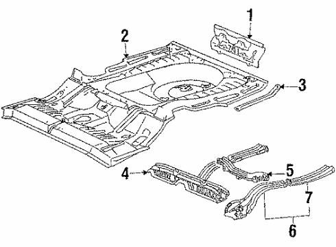 1984 Toyota Camry Rear Body Rear Floor Pan Diagram for 58301-32060