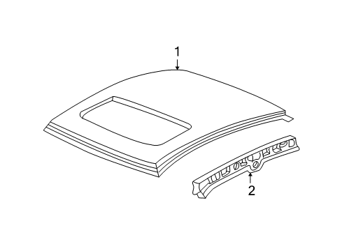 2003 Acura TL Roof & Components Panel, Roof (Sunroof) Diagram for 62100-S0K-P10ZZ