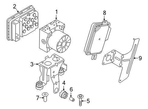 2019 BMW 330i ABS Components REPAIR KIT, CONTROL UNIT DSC Diagram for 34527915368