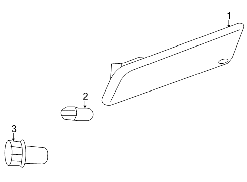 2013 Ford Transit Connect Bulbs Side Marker Lamp Diagram for 9T1Z-15A201-C