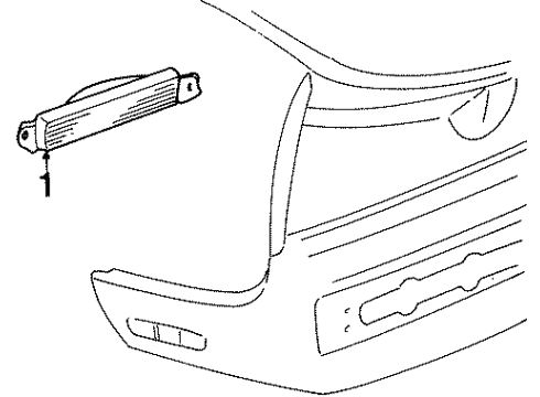 1989 Oldsmobile Toronado Backup Lamps Refl Asm Diagram for 5974661