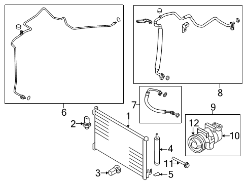 2016 Nissan Juke Air Conditioner Pipe Assembly-Front Cooler, High Diagram for 92440-3YM0A