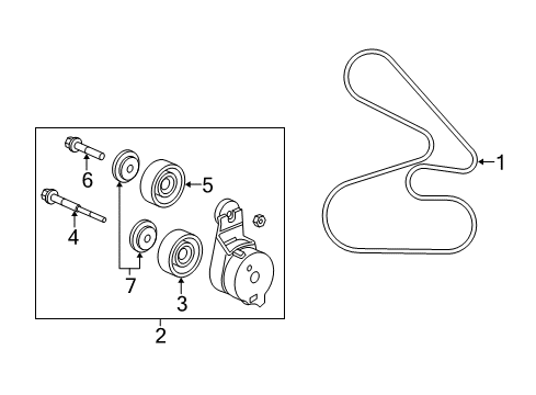 2012 Acura RL Belts & Pulleys Belt, Compressor (Bando) Diagram for 38920-RCA-A01