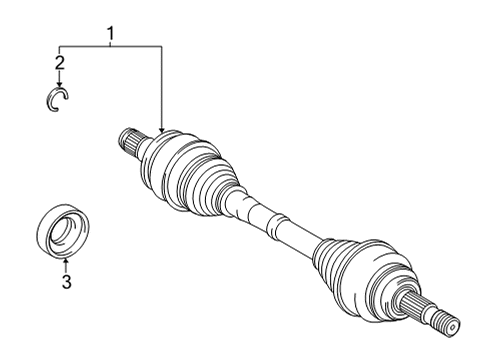 2022 Toyota Mirai Drive Axles - Rear Axle Assembly Diagram for 42340-62010
