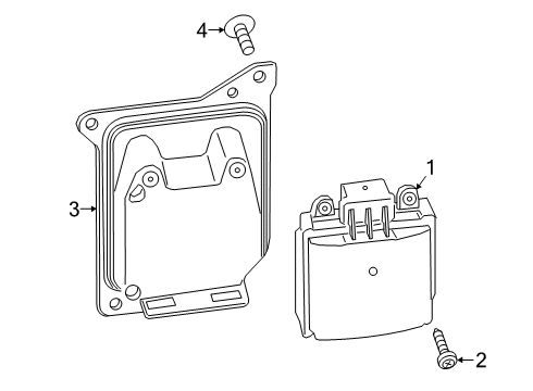 2019 Ford Ranger Lane Departure Warning Bracket Diagram for KB3Z-14D189-A