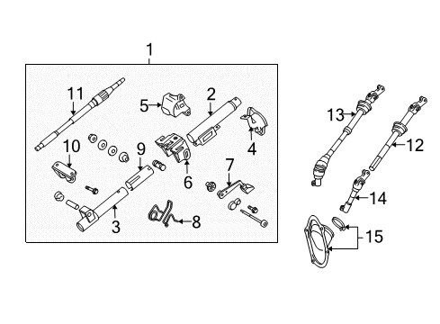 2008 Lexus IS F Steering Column & Wheel, Steering Gear & Linkage Cover Sub-Assy, Steering Column Hole, NO.1 Diagram for 45025-30390