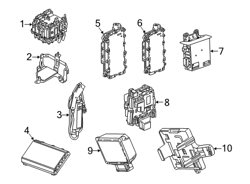 2017 Cadillac CT6 Electrical Components Module Diagram for 23406455