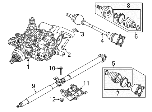 2020 Jeep Renegade Axle & Differential - Rear Joint-Tripod Diagram for 68267182AA