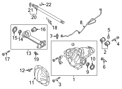 2021 Lincoln Navigator Carrier & Components - Front Mount Bushing Diagram for 7L1Z-3A443-C