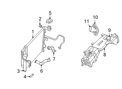 2010 Jeep Liberty Radiator & Components Hose-Radiator Inlet Diagram for 55037947AE