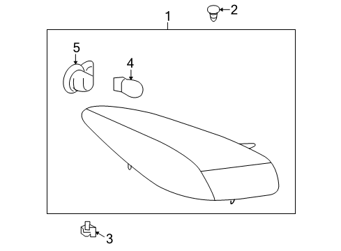 2009 Pontiac Solstice Bulbs Lamp Asm-Tail Diagram for 20839733