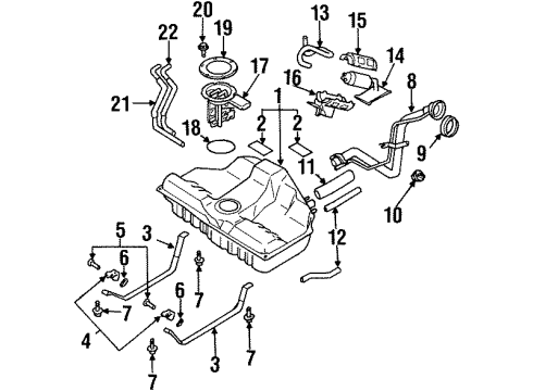 2000 Infiniti G20 Fuel Supply Shim-Fuel Tank Diagram for 17243-31U00