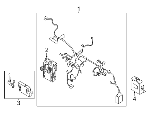 2015 Hyundai Tucson Electrical Components Brake Control Module Unit Assembly Diagram for 95400-2SEC0