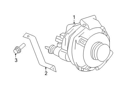 2007 Dodge Magnum Alternator STRUT-ALTERNATOR Bracket Diagram for 4892048AB