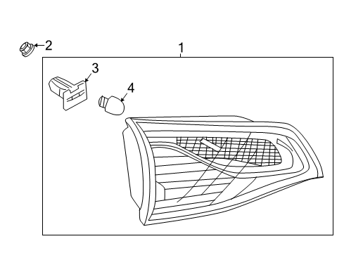 2018 Chevrolet Equinox Bulbs Back Up Lamp Assembly Diagram for 84341672