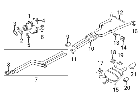 2015 BMW ActiveHybrid 5 Exhaust Components Vibration Absorber Diagram for 18308601911