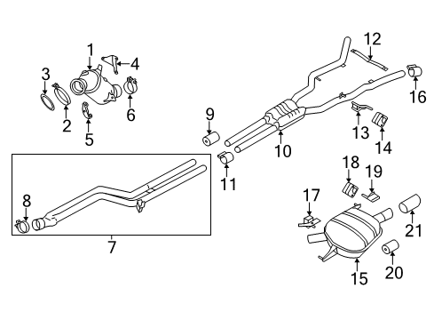 2015 BMW ActiveHybrid 5 Exhaust Components Vibration Absorber Diagram for 18307591466