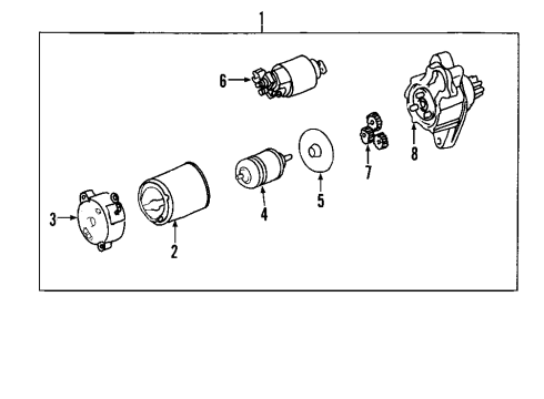 2012 Lexus ES350 Starter Starter Diagram for 28100-20022