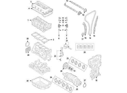 2020 Hyundai Kona Engine Parts, Mounts, Cylinder Head & Valves, Camshaft & Timing, Oil Pan, Oil Pump, Crankshaft & Bearings, Pistons, Rings & Bearings, Variable Valve Timing Bracket Assembly-TRANSMI Diagram for 21830J9100