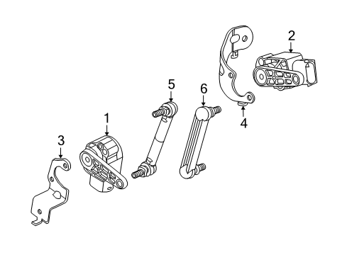 2008 BMW X5 Headlamps Bracket, Level Sensor Front Diagram for 37146773135