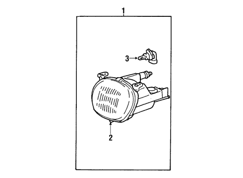 1999 Toyota Celica Bulbs Driver Side Headlamp Sub-Assembly, Type 1 Diagram for 81013-20041