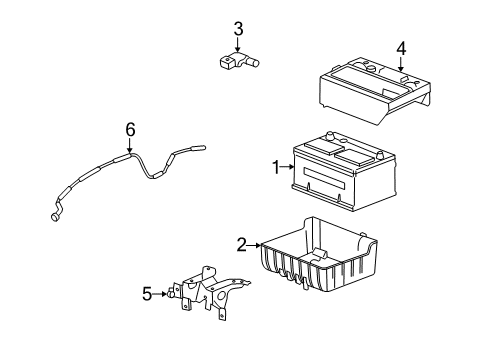 2007 Ford Freestyle Battery Positive Cable Diagram for 7F9Z-14300-BA