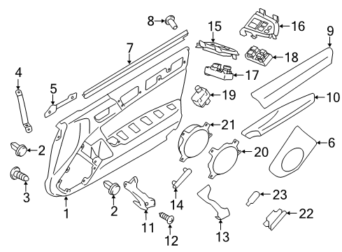 2019 Toyota 86 Door & Components Puddle Lamp Diagram for SU003-03289