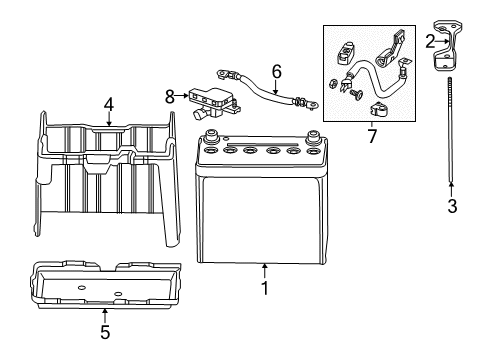 2017 Honda Accord Battery Battery, Mf (46B24R) Diagram for 31500-T3V-A03