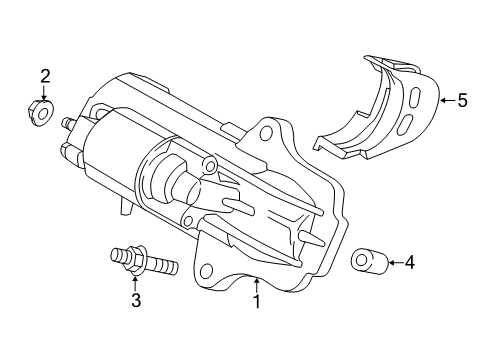 2015 Ford Transit Connect Starter Starter Mount Stud Diagram for -W706194-S450