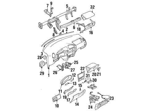 1998 Chevrolet Metro Switches Switch, Stop Lamp Diagram for 30014186